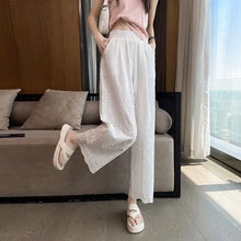 Summer Solid Color High Waist Wide Leg Pants