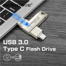 New 2 IN 1 Type-C Pen Drive 256GB usb Memory Stick 128GB 64gb Pendrive Usb 3.0 Flash Drive for Android Phone/PC