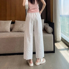 Summer Solid Color High Waist Wide Leg Pants