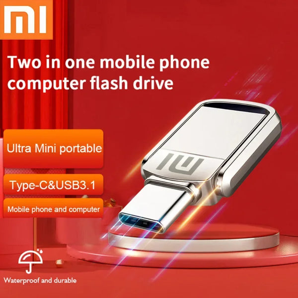 Xiaomi U Disk 2TB 1TB High Speed USB 3.1 Flash Drive Type C Interface Phone Computer Mutual Transmission Portable USB Memory