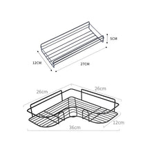 Wall Mounted Corner Bathroom Shelf