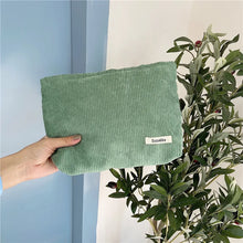 Portable Corduroy Travel Cosmetic Bag